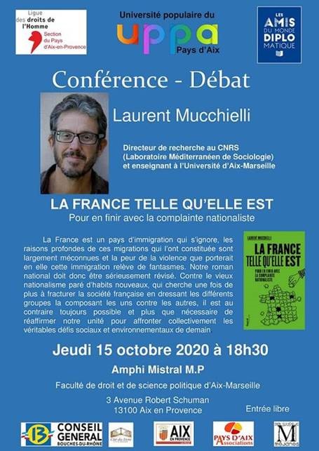 Conférence-débat : "La France telle qu'elle est. Pour en finir avec la complainte nationaliste"