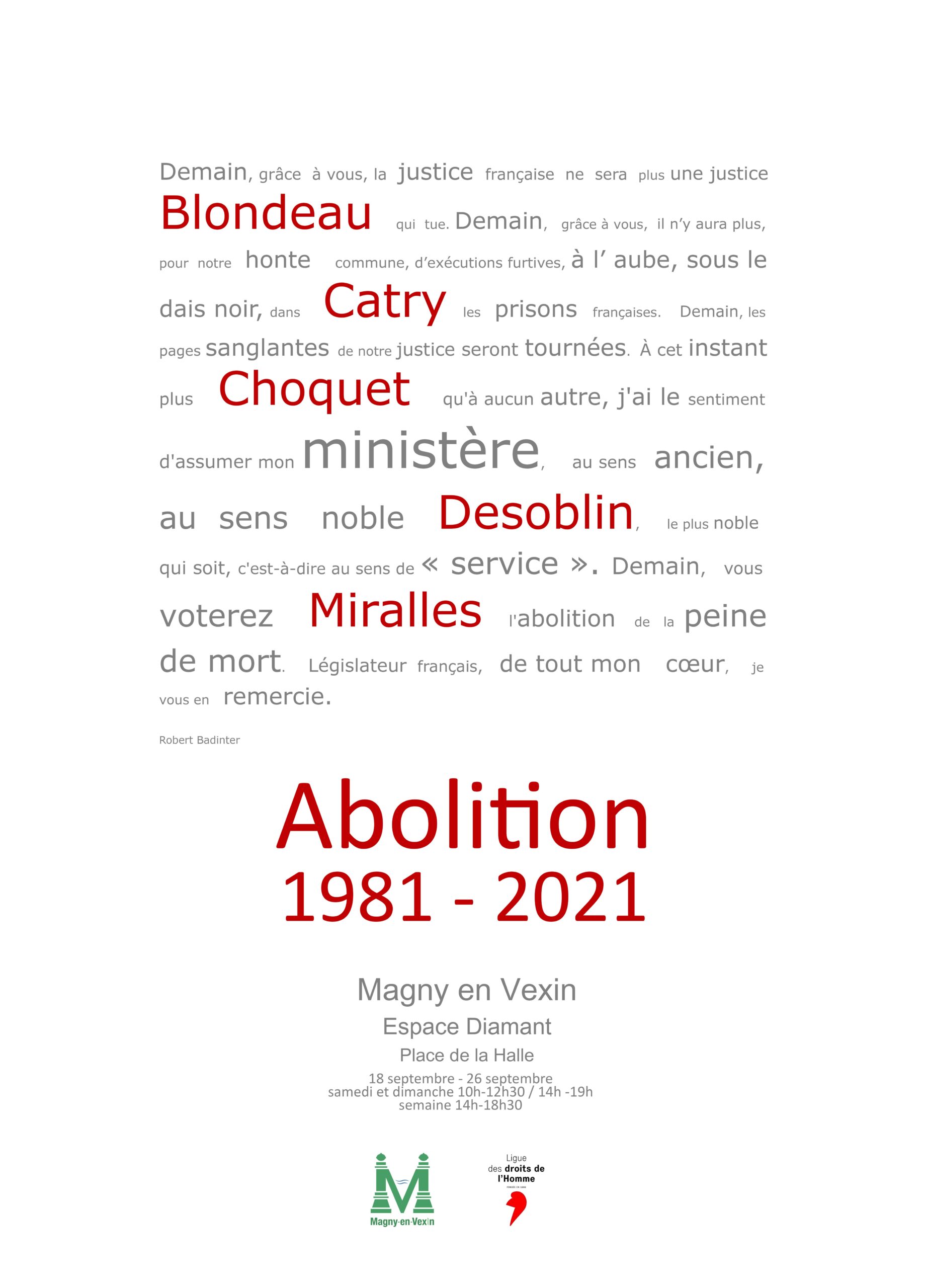 Exposition : Abolition 40 ans / 1981-2021