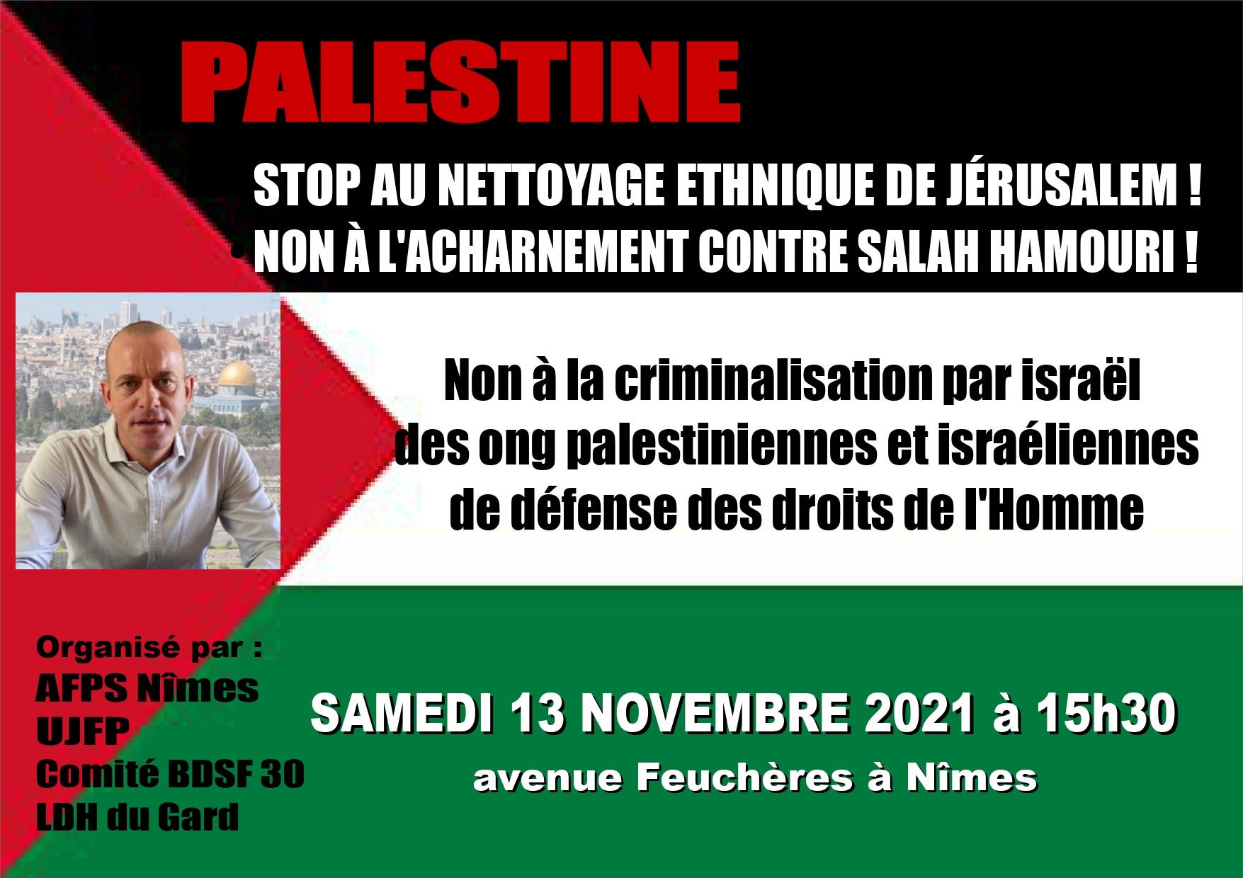 Rassemblement : Solidarité avec les organisations palestiniennes de défense des droits de l'homme