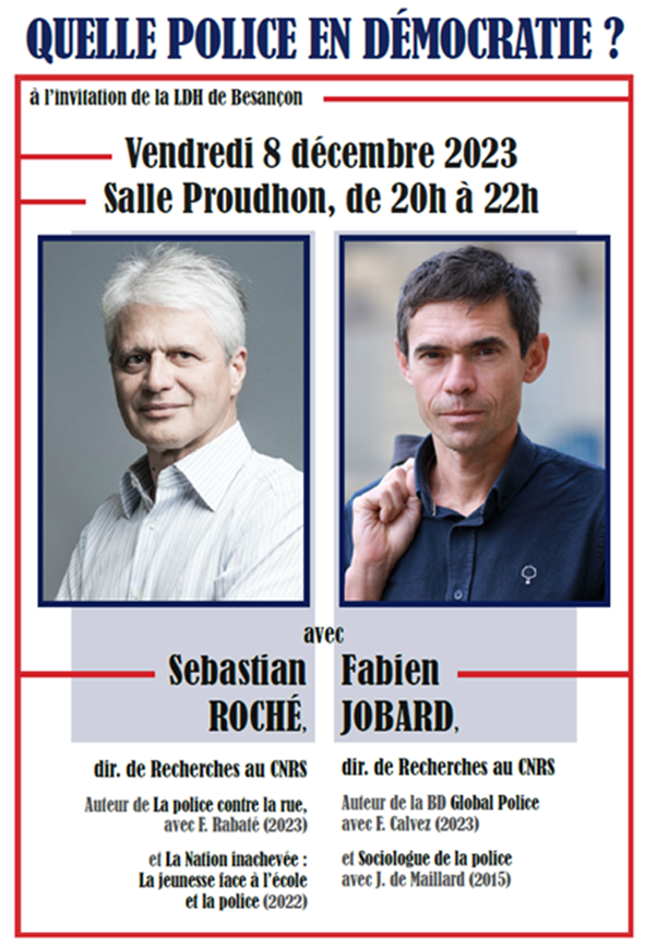 Conférence-débat : "Quelle police en démocratie ? "