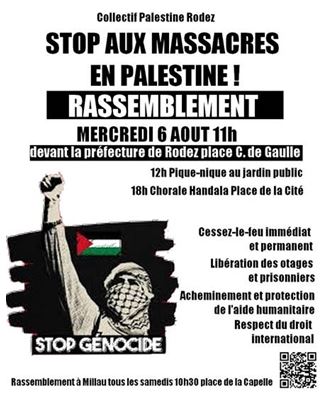 Appel à rassemblement : Stop aux massacres en Palestine !