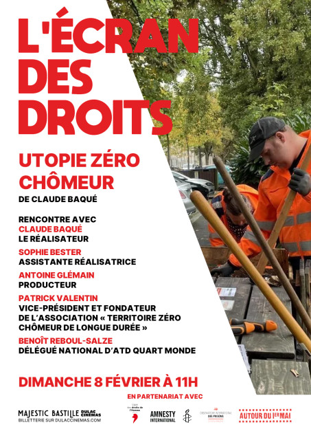 Projection-débat : L'Ecran des droits - Utopie Zéro Chômeur