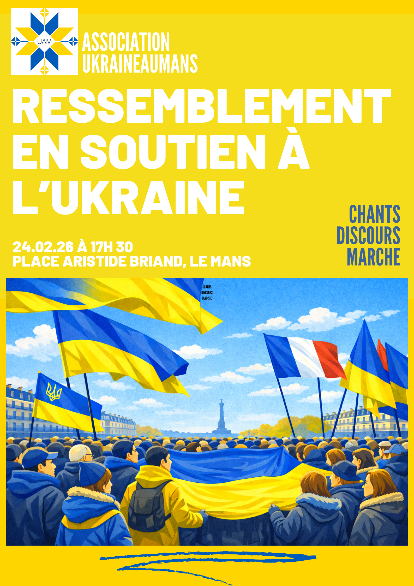 Rassemblement en hommage aux victimes de la guerre en Ukraine partout en France