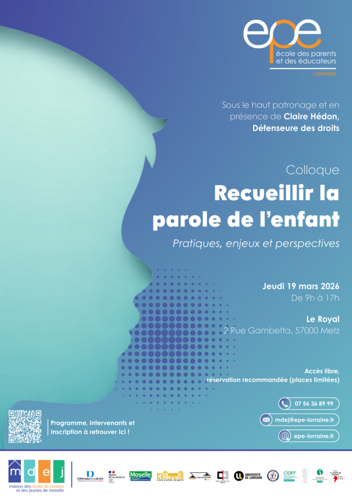 Colloque : Recueillir la parole de l'enfant - Pratiques, enjeux et perspectives