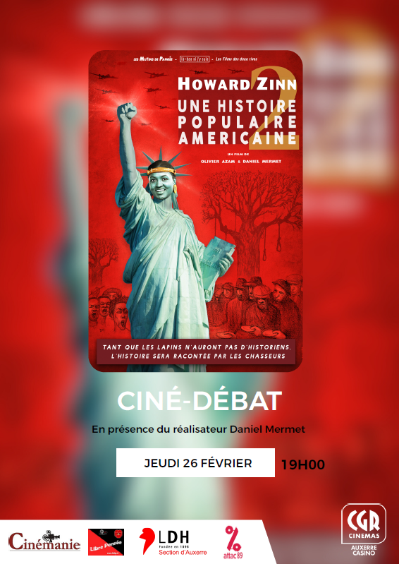 Projection-débat : Howard Zimm une histoire populaire américaine