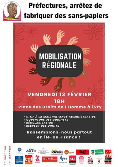 Manifestation pour défendre les droits des étrangers