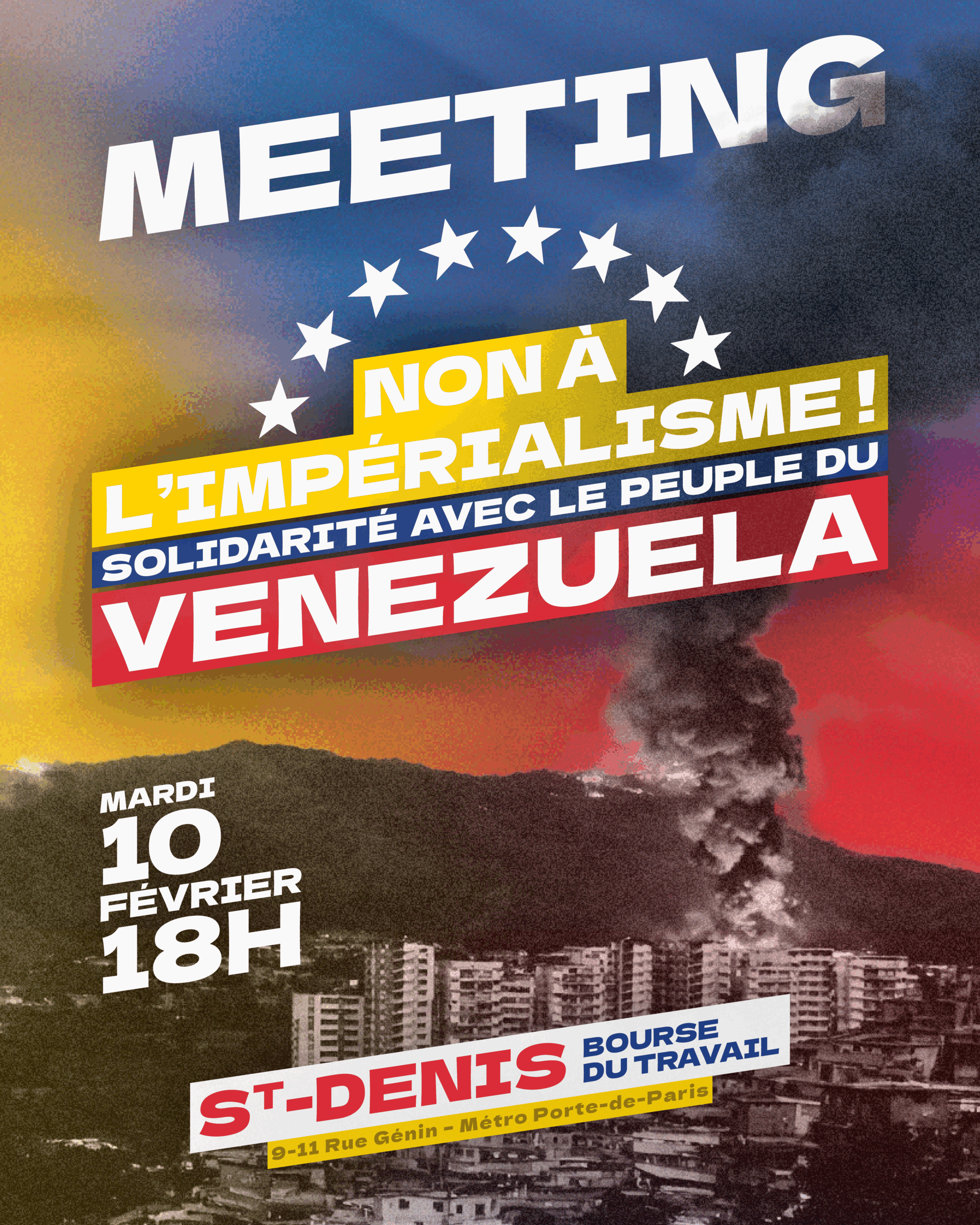 Meeting : Non à l'impérialisme ! Solidarité avec le peuple du Venezuela