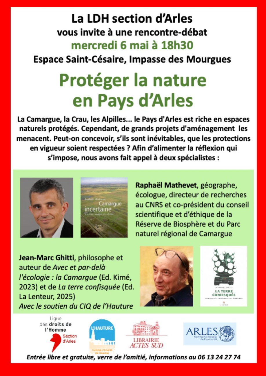 conférence-débat : "protéger la nature en pays d'Arles"